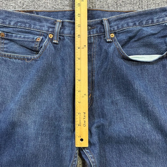 Levis 505 Mens Straight Leg Jeans Size 34x29 Blue Denim Cotton Mid Rise - Picture 8 of 11